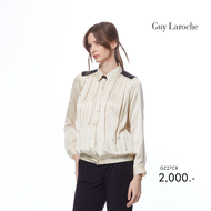 เสื้อผู้หญิง เสื้อเชิ้ตผู้หญิง Guy Laroche Business Blouse เสื้อเบลาส์แขนยาว คอปก จั้มช่วงเอว (GZ27CR)