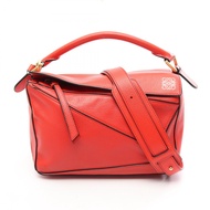 【二手】 LOEWE Puzzle Bag 小號RED紅色皮革女士手提包