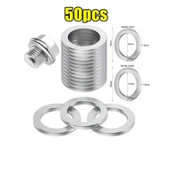 50PCS Aluminum Washer Oil Sump Nut 14mm 94109-14000 18mm/20mm Washer Engine Oil Drain Plug Gasket 12