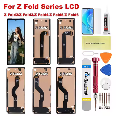 Tested For Samsung Z Fold 2 3 4 5 6 LCD Display Touch Screen Digitizer for Samsung Z Fold2/3/4/5/6 5