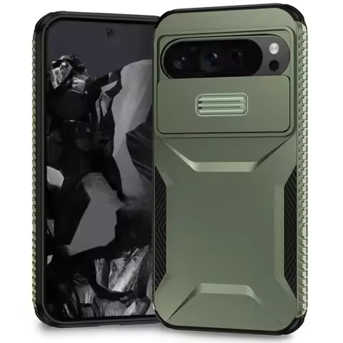 Case for Google Pixel 9 Pro XL Antiskid Cover Sliding Camera Lens Protector Hard Phone Case for Goog
