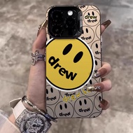 Casing iPhone 11 13 14 15 16 Pro Max Simple yellow fashion expression Case For iPhone 13PM 16PM 15PM