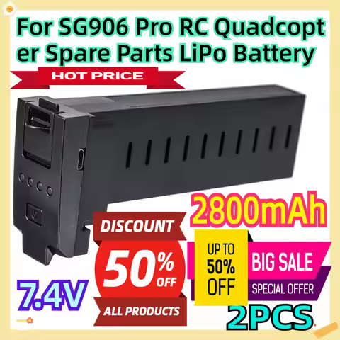 For SG906 Pro RC Quadcopter Spare Parts 7.4V 2800mah LiPo Battery 2pcs