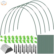 96Pcs Garden Hoops Set for Raised Beds DIY Garden Hoops Frame Flexible Fiberglass Support Hoops 17in