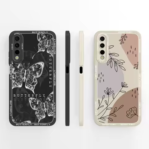 Case For Huawei Y9S Artistic Style Funda Full Coverage Anti Choc Soft Liquid Silicone Phone Protecto