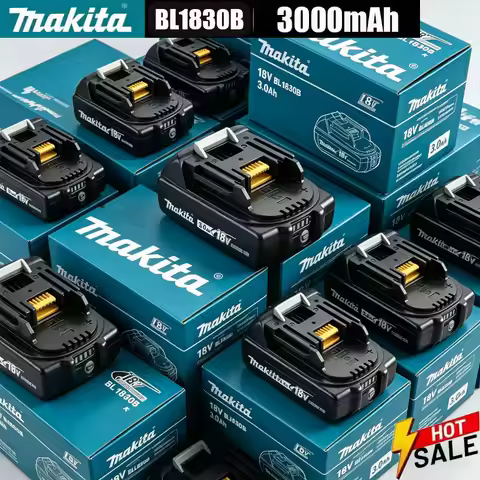 Genuine Makita 18V 3.0Ah battery with charger set for Makita 18V power tool DDF487 DTW700 GBA404 DUC