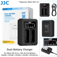 JJC MH-24 Dual Battery Charger for EN-EL14 EN-EL14A Battery of Nikon D5100 D3200 D5300 D5200 D5600 D