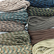 550 Paracord 100ft (30m) Camo Colours, Brown and Black Patterns - Camouflage - Tactical - 4mm - 7 st