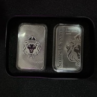 Scottsdale vortex 2x 1 oz silver bar with protective capsule