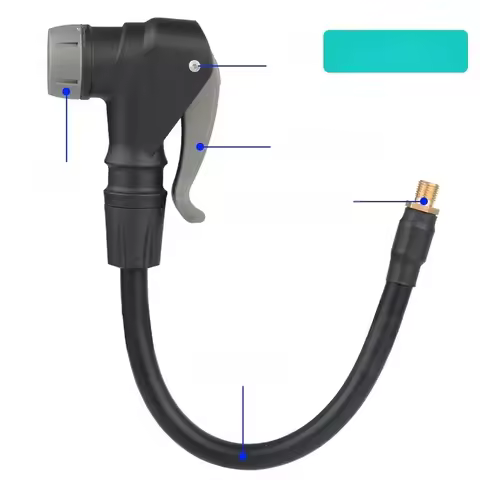 1Pc Bike Pump Extension Hose For Presta Valves 20cm 30cm 50cm Options EPDM Rubber Tube With Brass Fi