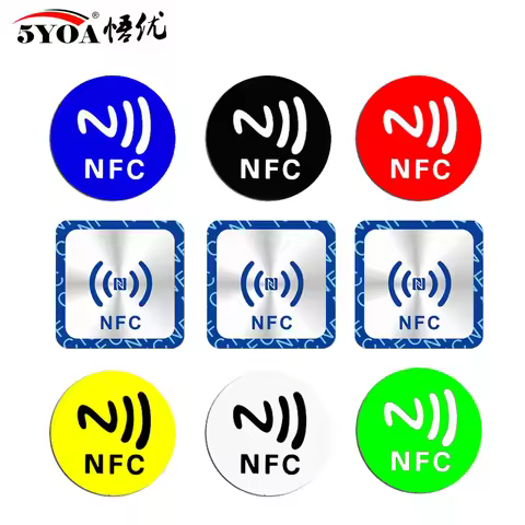 6pcs NFC Ntag213 Ntag215 Ntag216 TAG Sticker 213 13.56MHz Universal Label RFID Token Patrol Ultralig
