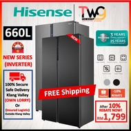 [FREE DELIVERY] HISENSE TCL INVERTER Side by Side Refrigerator Fridge RS666N4ACNIV RS666N4ABNIV