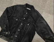 NEIGHBORHOOD SAVAGE STOCKMAN CLASSIC TYPE III VINTAGE WASHED BLACK DENIM TRUCKER COAT JACKET NBHD DI