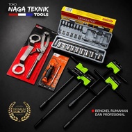TEKIRO 8MM T-Socket Wrench Package 10MM/ 12MM/ 14MM Motorcycle Workshop Package CVT Wrench and 27 pc
