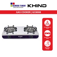KHIND GAS COOKER 2 BURNER S/S BODY 9.2kW | GC8008
