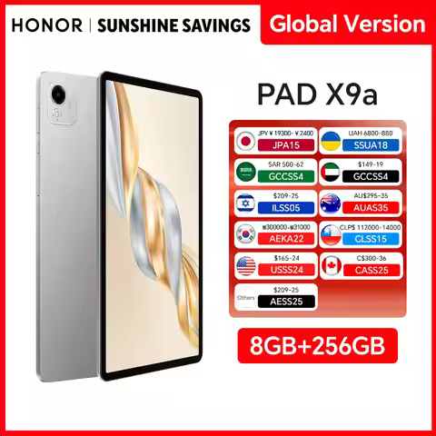 Global Version HONOR Pad X9a 6GB+128GB/8GB+256GB 11.5'' 2.5K 120Hz LCD Screen 8300 mAh Battery 35W S
