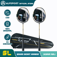 Raket Bulutangkis Asli ALPSPORT SL Raket Ofensif Serat Karbon Penuh 4U 26 Lbs ALP