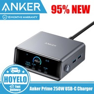 Anker Prime 250W USB-C Charger, Ultra-Fast 6-Port GaN Charging Station, 2.26" LCD Display