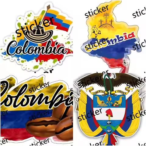 Colombia Car Stickers Refrigerator DIY Decal Surfboard Decoration