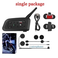Helmet Communicator Bluetooth System V6 PLUS 1500M 6 Riders Intercom Wireless Intercom Helmet Motorc