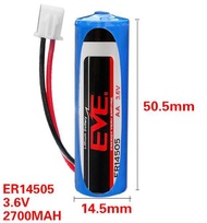 EVE ER14505 AA size Type 3.6V 2700mAh ER 14505 Lithium Battery Batteries Li-SOCI2