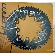Chainring litepro oval 56T black double bcd 110-130