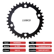 Halloween PROWHEEL 110BCD Chainring 34T 50T Road Bike Chainring 9/10/11 Speed Double Speed 110 BCD B