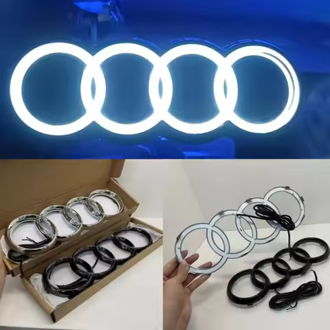 Audi 4-ring logo LED dynamic light front grille lamp Audi A3A4A5A6A7A8S3 S4 S5 S6 S7 Q3 Q5 Q7 led em