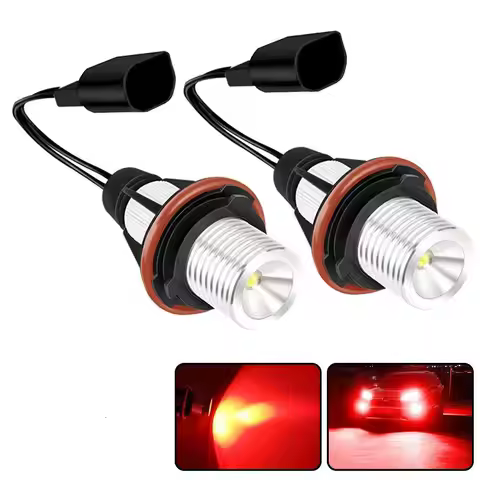 2Pcs LED Angel Eyes Marker Halo Headlight Bulbs White Error Free Car Side Light 5W for BMW E39 E63 E