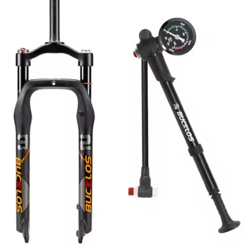 26 x 4.0 inch Fat Tire MTB Air Suspension Fork with Integrated Bike Shock Pump for Front Air Suspens