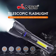 NSS TELESCOPIC FLASHLIGHT USB Rechargeable Handheld Super Bright Zoom Tactical LED Flashlight