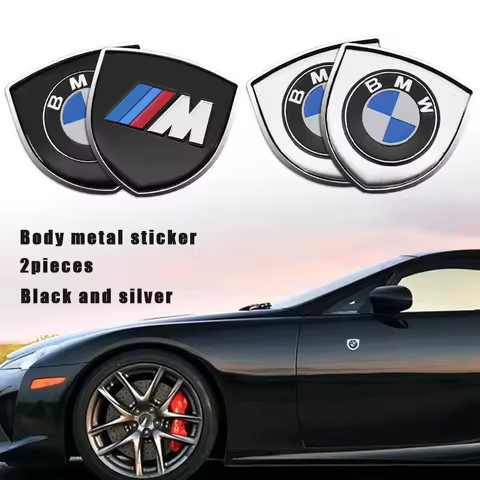 1/2PCS Car Shield Body Trunk Stickers 3D Metal Emblem Decal Auto Accessories For BMW Performance F10