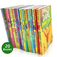 หนังสือเด็กภาษาอังกฤษ 20 Books Roald Dahl Collection Famous Childrens Books Original Chapter Book Series Fantastic Literature English Novel Story Book Set Early Educational Reading for Kids Teens Book Primer Junior Senior High School (No Box))