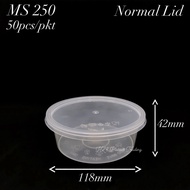 MS Venture - Microwave Round Container MS 250 & 10 Normal & Raised Height Lids (50pcs/pkt)