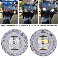 LOVESTREET 8000LM Motorcycle Headlight LED Angel Devil Eyes Headlight Projector Lens High/Low Beam S