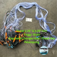 020MM X 2.25" & 3.25" Inch Hole X Height 3 Feet, 15 Meters Long Ready-to-One Net with Tin Stone and 