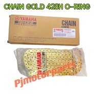 428H O-RING CHAIN ORING GOLD EMAS 428 SPROCKET RANTAI MOTORCYCLE SPOKET SPOCKET Y15 Y16 RSX RS 150 Y