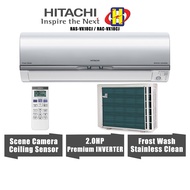 Hitachi Air Conditioner (2.0HP)Premium Vector DC Inverter Frost Wash Scene Camera Sensor AirCond RAS-VX18CJ / RAC-VX18CJ