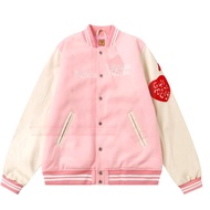 Nigo Human Made x Kaws 日潮刺繡字母毛巾愛心 復古皮袖夾棉棒球服外套 男女同款