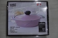 韓國［CHEF TOPF] La Rose玫瑰薔薇系列 24cm 不沾湯鍋 全新 未使用品 德國紅點