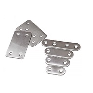 [1pcs]  Stainless Steel Flat Angle Bracket Shelf Bracket / Connecting Plate 4 Holes Table Cabinet Panel Plates