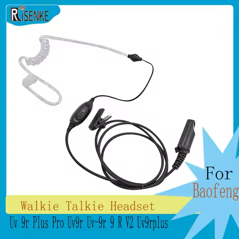 RISENKE UV-9R Uv9r Plus UV-9R pro GT-3WP BF-9700 BF-A58 R760 UV-XR Earpiece for Baofeng Radio Walkie