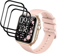 Tznzxm For RUXINGX Smart Watch G62 1.85" Screen Protector,(3 Pack) Full Coverage 3D Curved Edge Fram