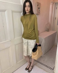 CASA PROJECTS - (Pre-Order) Olive high neck layer top