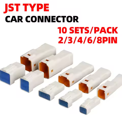 10 sets JST JWPF type Automotive Waterproof Cable Connector 2 3 4 6 8 pin Male Female Butt Plug 02T-