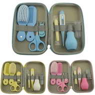 【The-Best】 8pcs/set Baby Health Care Kit Portable Newborn Baby Grooming Kit Nail Clipper Scissors Hair Brush Comb Child Safety Care Set
