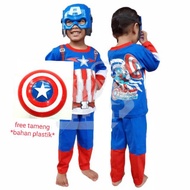 Captain America superhero costume kids superhero costume with bonus shield