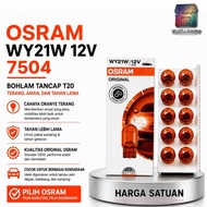 OSRAM T20 WY21W 12V 7504 Turn Signal Light Bulb 12V 21W 1-LegORANGE K1 Plug-in Model Amber Plug-in