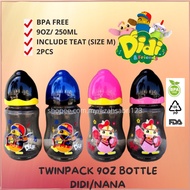 BOTOL SUSU DIDI & FRIENDS 9oz  / DIDI & FRIENDS MILK BOTTLE 9OZ/250ML TWINPACK