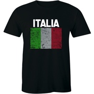 NEAT Round Italia Italian Flag Emblem National Pride Country Symbol T-Shirt Cartoon